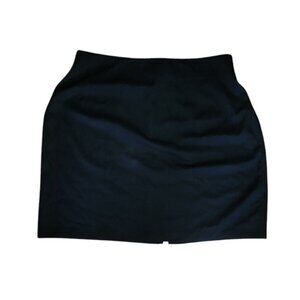 Bentley Skirt Womens Plus Size 20 Solid All Black Stretch Waist Zip Back